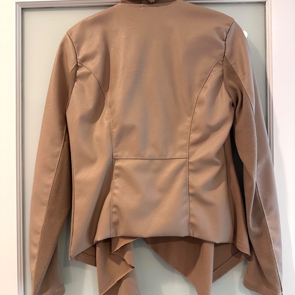NWOT Blank NYC Private Practice Mixed Media Jacket in Tan Size S - Picture 6 of 8